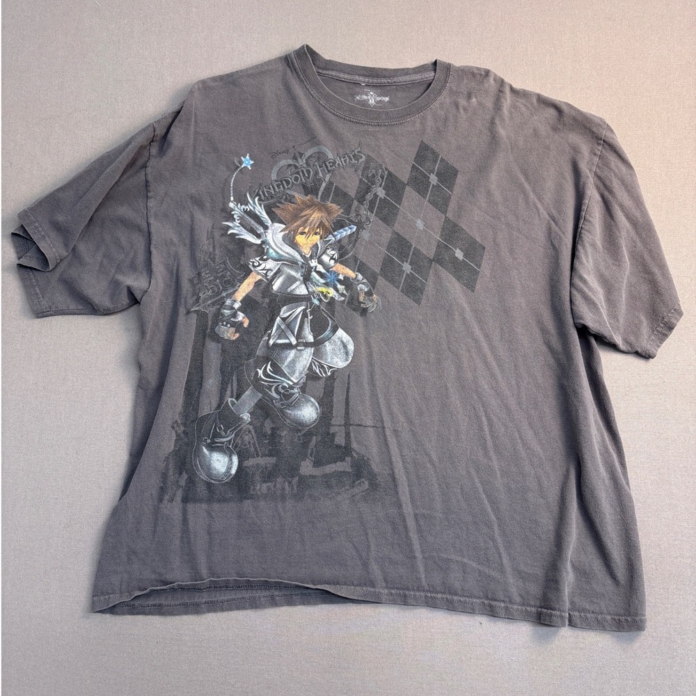 Kingdom Hearts II Sora Graphic T-Shirt Mad Engine Gray Mens 2XL Disney